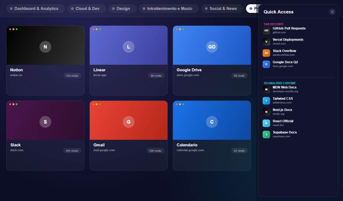Sidebar — Quick Access